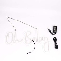 26 in Warm White Oh Baby Neon Sign LED Wall DECORATIVE LIGHTS Party Decorations