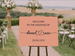 Acrylic 3D Welcome Wedding Horizontal Signage – Style 2