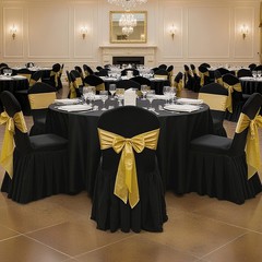 VEVOR 30PCS Black Stretch Spandex Folding Chair Covers for Wedding Party Dining
