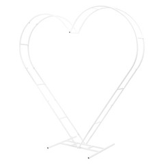 Metal Heart Shaped Wedding Arch Backdrop Stand White for Wedding Ceremony