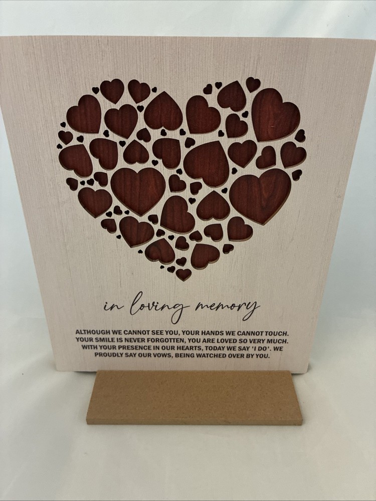 Heart-shaped Sign, wall decor with love quote, wedding gift, remembering