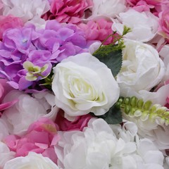 6 Pcs Artificial Hydrangea Flower Wall Panel For Wedding Party Backdrop 60X40CM