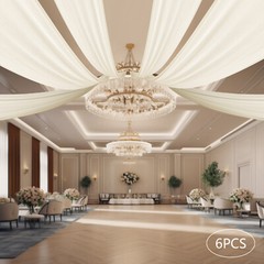  Wedding Ceiling Draping, Backdrop Curtains for Party Ceremony Stage Decoration