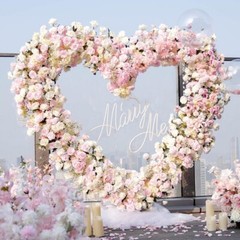 XL Heart Shape Wedding Arches for Ceremony 220CM Arch Backdrop Stand Party Decor