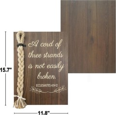 A Cord of Three Strands Wedding Sign, Bible Cross Wedding Unity Sign, Tie The Kn
