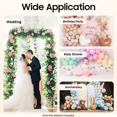 Square Wedding Arch, Gold Metal Framework Heavy Duty Backdrop Stand Garden
