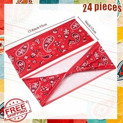 Newwiee Chair Sashes Red Paisley Western Party