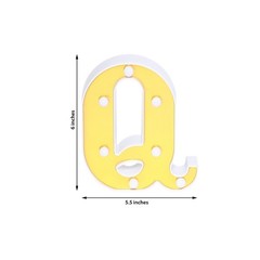 6″ tall GOLD Q LED Lighted Marquee Letters Sign Party Wedding Events Decorations
