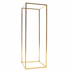11*11*31in Modern Gold Rectangular Iron Flower Display Rack With Acrylic Plate