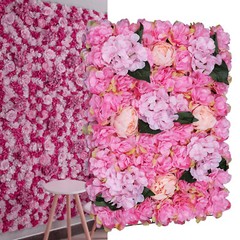 6Pcs Artificial Flower Wall Panels 60*40cm Floral Backdrop Wedding Party Decor