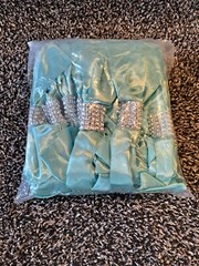 10 Pk Chair Sashes – Spandex Satin Bows Tied, Wedding Anniversary Decorations