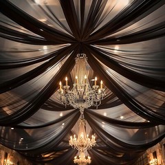 5ft x 32ft BLACK Premium Chiffon Sheer Backdrop CURTAIN PANEL Drape Party Events