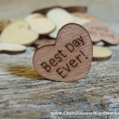 Unfinished Wood Heart Craft Embellishments Party Table Scatter DIY