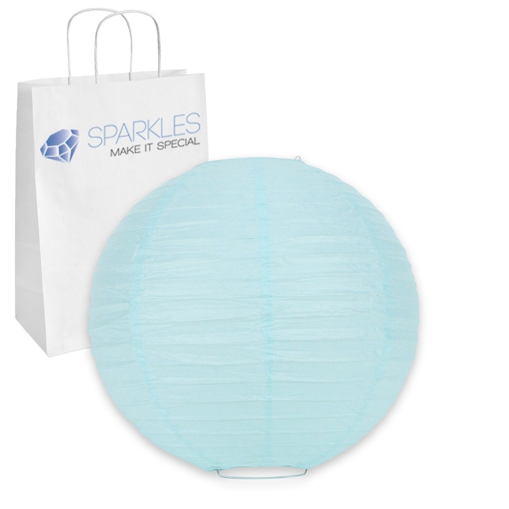 25 pcs 6″ inch Chinese Paper Lantern – Light Blue – Wedding Party Event bw