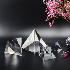 Egyptian Natural Clear Crystal Quartz Pyramid Home Decoration Decor 3.1×3.1inch