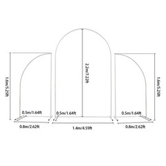 Wedding Arch, Sturdy Carbon Steel Frame with High-Temperature Baked Paint, DIY