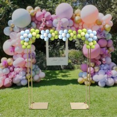 1×1.2M Golden Metal Wedding Arch Backdrop Stand kIT for Wedding Party Decoration