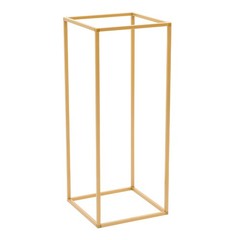 4 Piece Flower Stand Set Gold Metal Rectangular For Wedding Party Table Decor