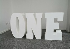 Letters 80x30cm ONE 1st Birthday Baby Styrofoam Styrofoam Letter Table Base