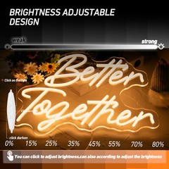 Better Together Neon Sign,Neon Light for Wall Decor,Wedding better together