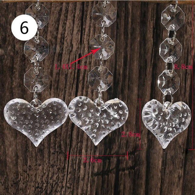 10x Acrylic Crystal Beads Pendant Prism Garland Hanging Chandelier Light Decor