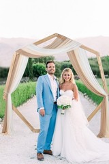 3 Panels Wedding Arch Draping Fabric, 30″x20ft Mixed Color Sheer Curtain for Cer