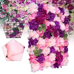 Artificial Flower Wall – Lifelike Silk & Plastic for Indoor/Outdoor Use, Easy