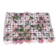 23.6*15.8in Autumn Pink 6Pcs Artificial 3D Flowers Silk Wall Decoration Panels