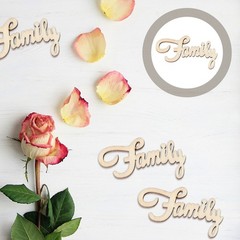 15Pcs Wood Piece Prop for Wedding Party Khaki Bamboo Reusable Family Decor