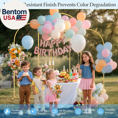 Wedding Arch Backdrop Stand, 6FT, 5FT, 4FT Set of 3 Metal Gold Balloon Arch Kit