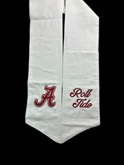 University of Alabama (AL) Cotton Wreath Sash (2 Logos) 30k Stitch