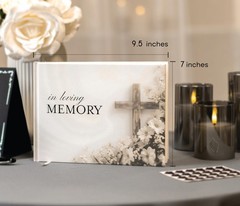 Modern Album Designs Cross Hardcover Funeral – 9.5 X 7 Celebration Of