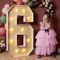 imprsv 4FT Marquee Numbers, Light Up Numbers 6 for 16th 60th Birthday Decorat…