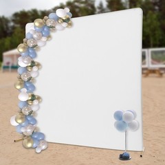 Wedding Backdrop Stand Metal Background Decoration Set + White Cloth Cover