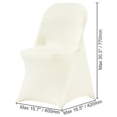 VEVOR 30/50/100PCS White Stretch Folding Chair Covers for Wedding Party Dining