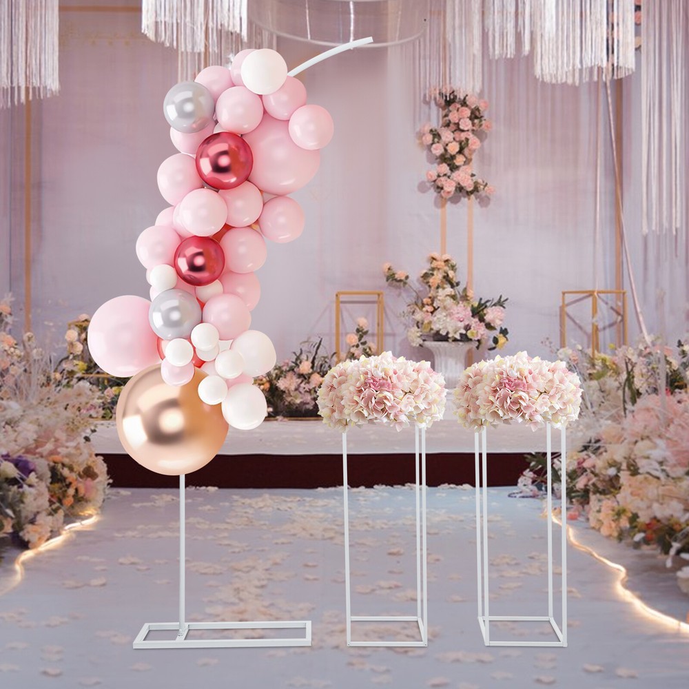 Ballon Stand+2Flower Stands Arch Backdrop Stand for Parties Wedding Flower Stand