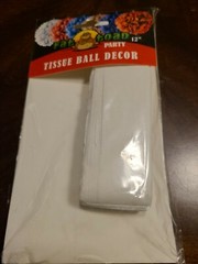 12″ White Tissue Paper Pom Pom Flower Ball Decoration