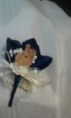 7PC wedding Package Navy Ivory Burlap RUSH AVAILABLE ANY COLOR