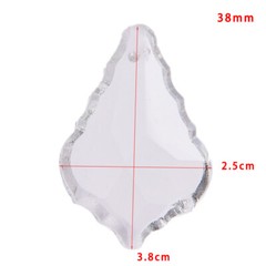 10pcs 38/50/63/76mm Maple Leaf Crystal Pendant Prisms Chandelier Lamp Part Decor