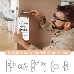 Do Not Disturb Door Hanger Sign – Welcome Please Knock Sign Meeting in Progre…