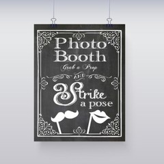 Wedding or Party Decor PHOTO BOOTH Print, Rustic Look 8×10 CARDSTOCK Print