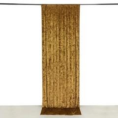 GOLD 5 ft Premium Velvet Backdrop Curtain Party Wedding Event Booth Decorations