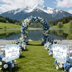 3 Pack 14.5” x 10.5” Wedding This Way Signs Double Sided Printed Wedding Dire…