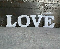 Lettering LOVE Letters Styrofoam Proposal Wedding Table Decoration Ideas
