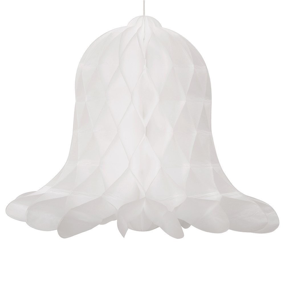 White Bells Honeycomb Paper Decorations – 9”, 3 Count – Elegant Paper Party Dec