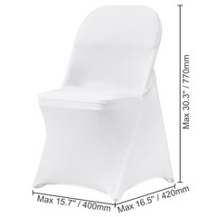 Uimoso 12PCS White Spandex Chair Covers for Weddings, Parties, and Dining Events