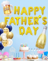 50 pcs Happy Father’s Day Balloon Set Decorations for Party, Pack of Father’s…