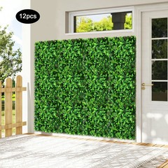 12 Pieces Greenery Wall Panels Artificial Greenery Panels Outdoor/Indoor Wedding