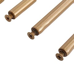 Gold 10″ Metal 5 Tubes Single Stem Flower Bud Vase Centerpiece Party Decorations
