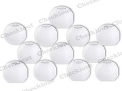 12x 16″ White Paper Lantern Wedding Party Hanging Decoration Lamp Shade Supplies